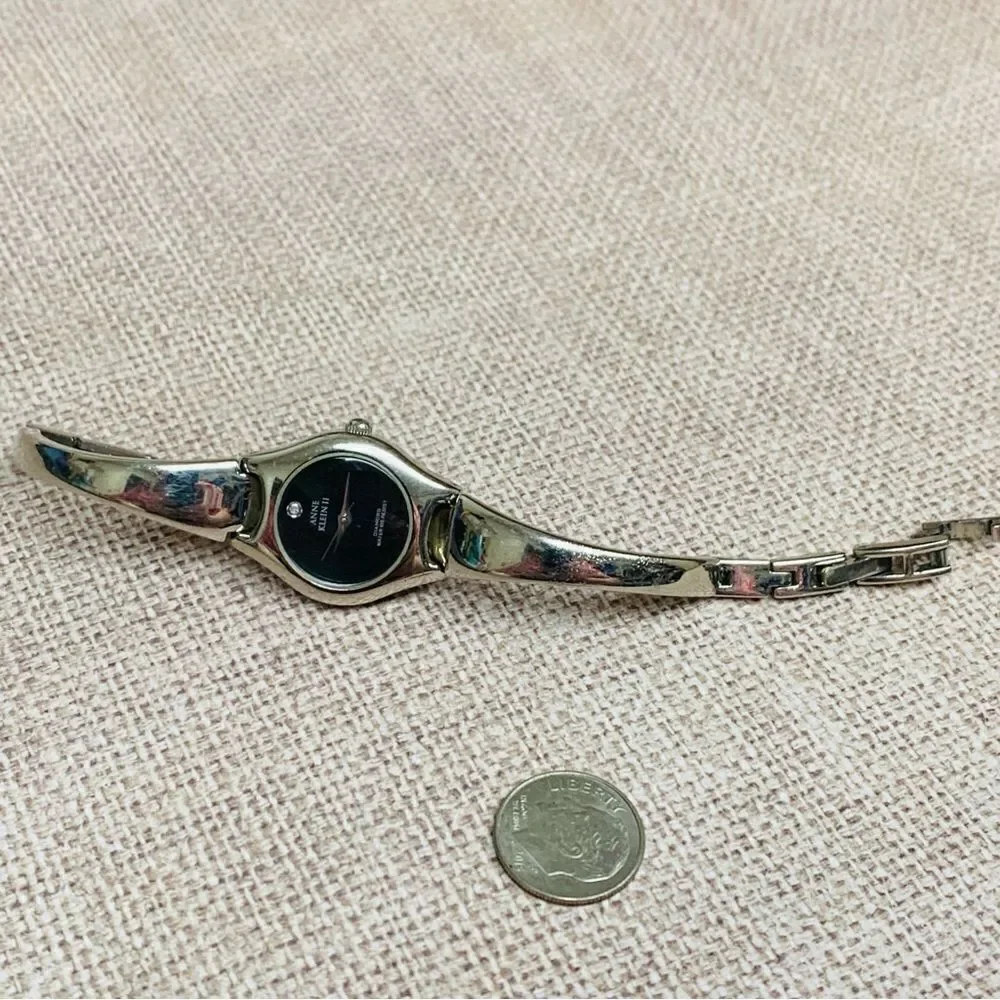 AS IS‎ Anne Klein II Silver Black Watch